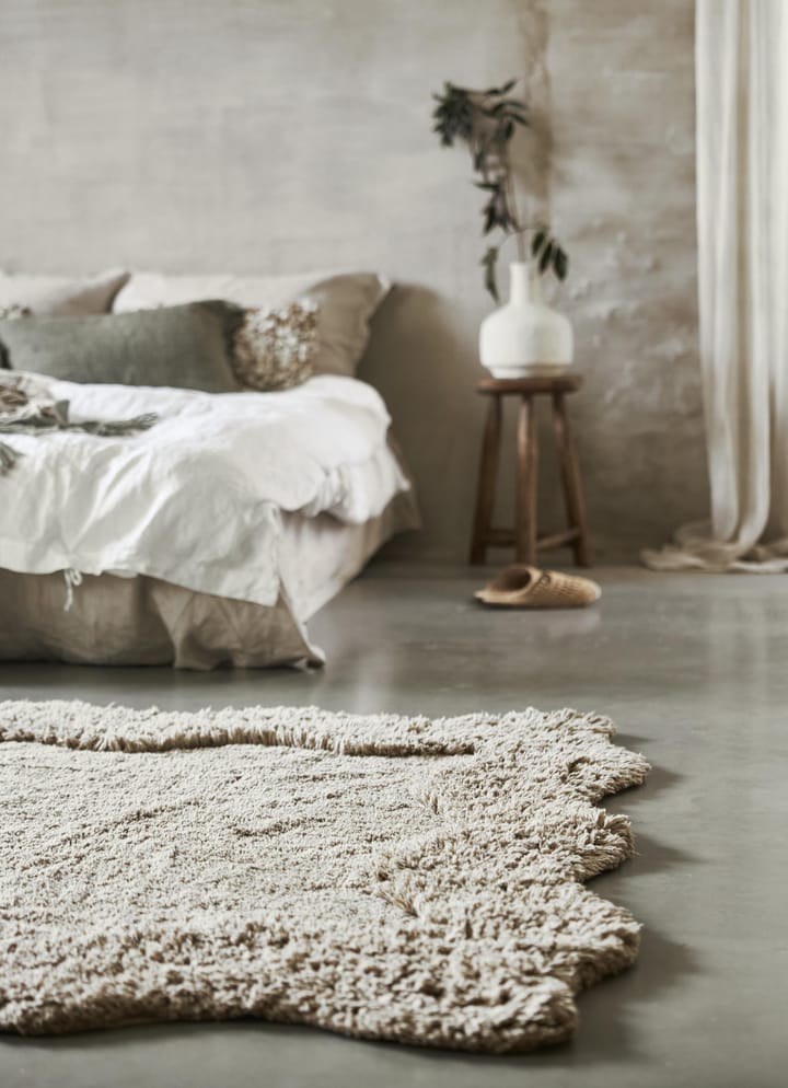 Βαμβακερό χαλί Curly , 200x300 εκ., Μπεζ Boel & Jan