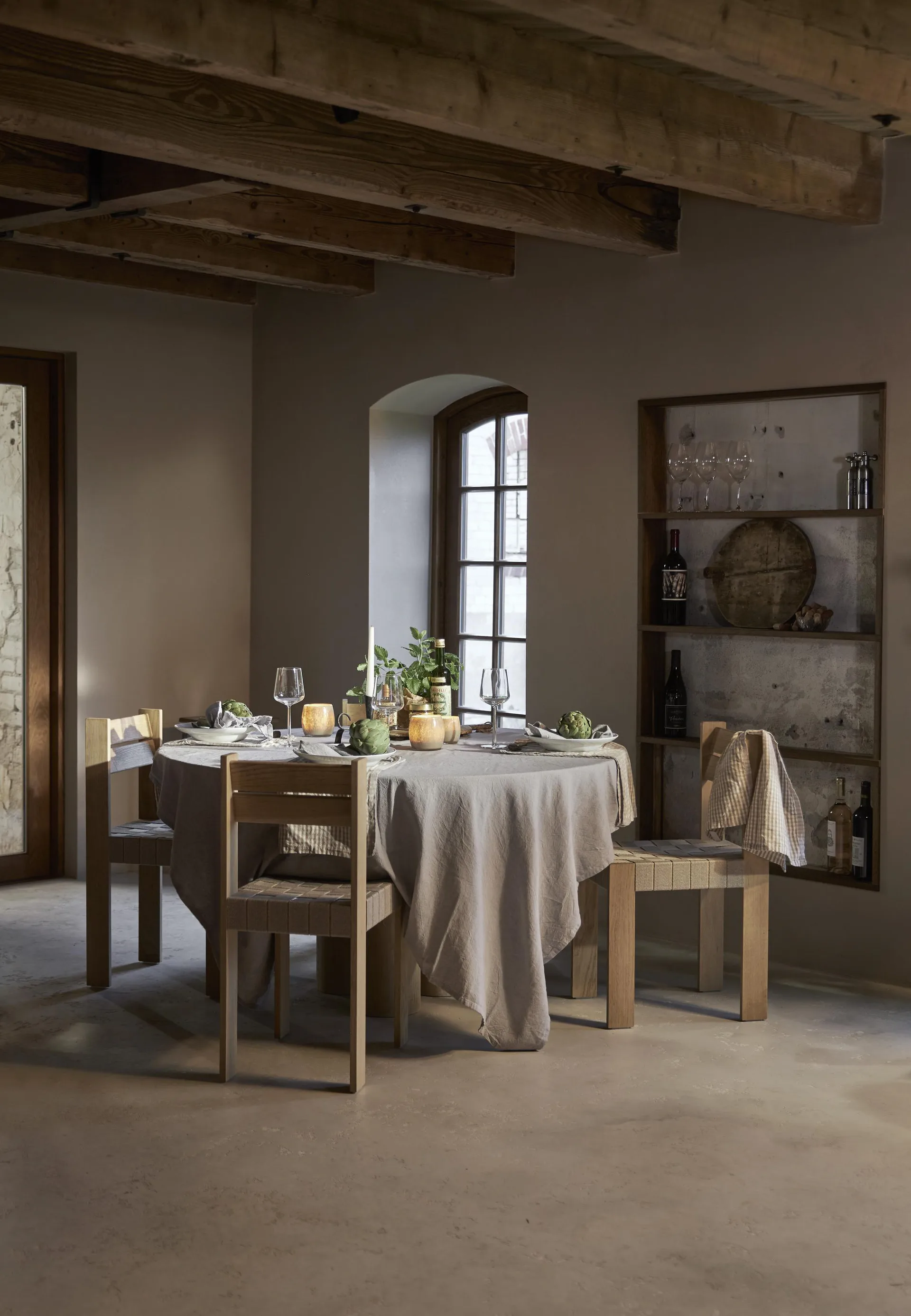 Φαναράκι κεριών Goya Ø8 cm, Λευκό Boel & Jan