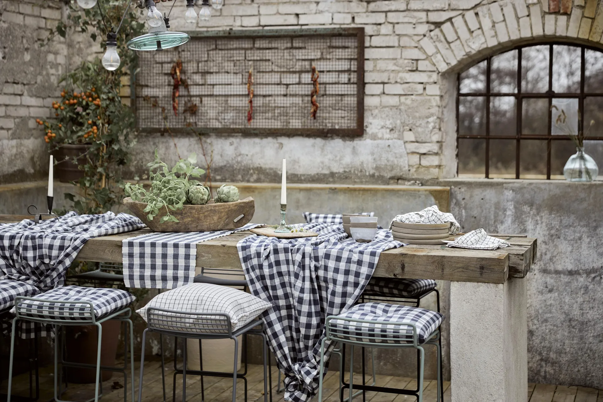 Τραπεζομάντιλο, Grete, 150x310 εκ, Μπλε Boel & Jan
