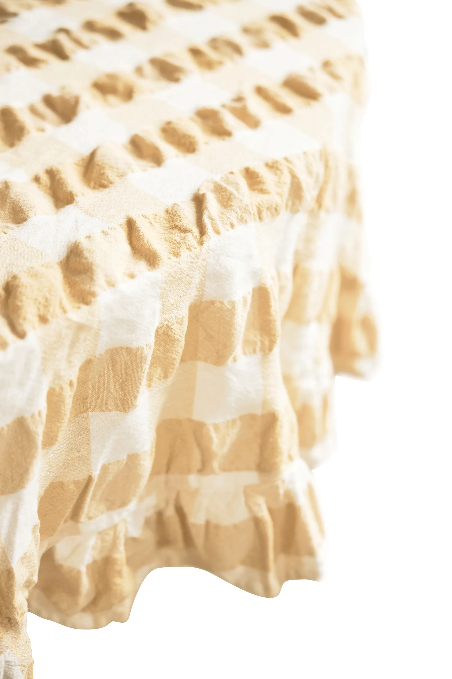 Τραπεζομάντηλο Kullavik Ø170 cm, Κίτρινο-λευκό Boel & Jan