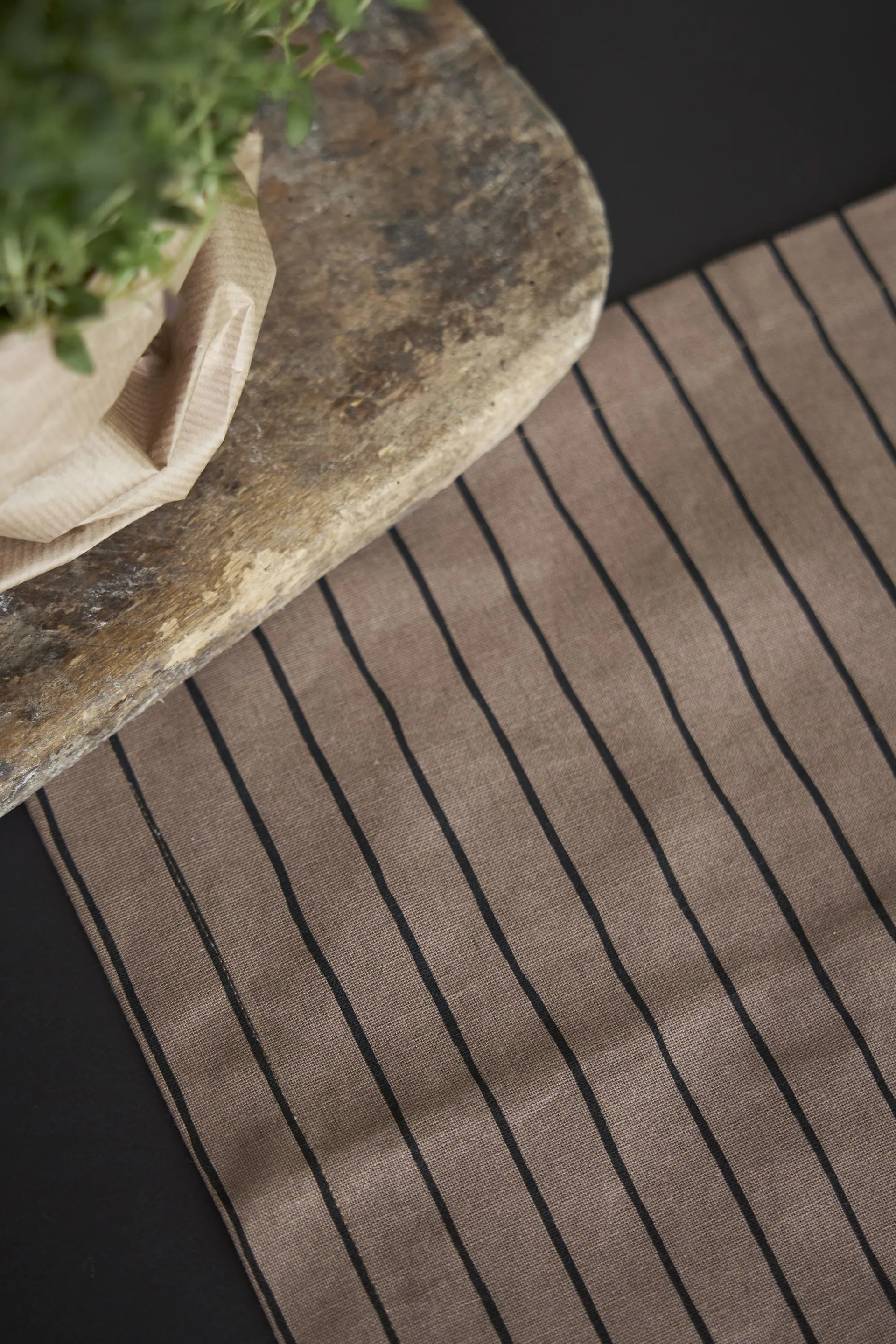 Tofta stripe σουπλά 35x45 εκ, Καφέ Boel & Jan