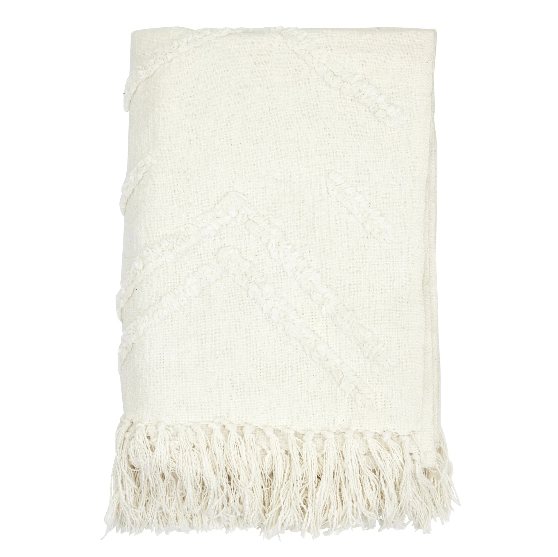 Βαμβακερό ριχτάρι, Tovhult, 130x170 εκ, Υπόλευκο Boel & Jan