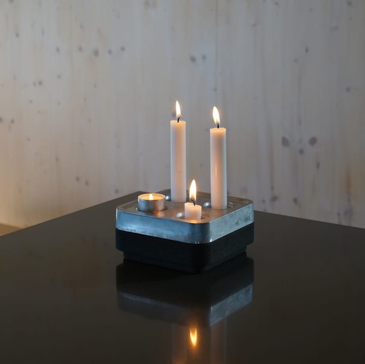 Μπολ από φελλό για τέσσερα κεριά 16x16 cm - Μαύρο - Born In Sweden