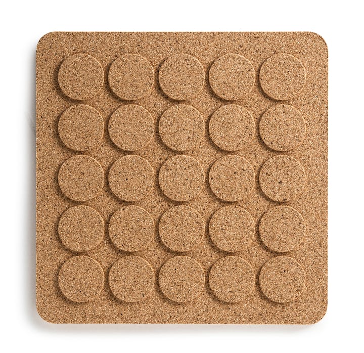 Τετράγωνο υποστηρικτικό κατσαρόλας Dots 20x20 cm - Καφέ - Born In Sweden