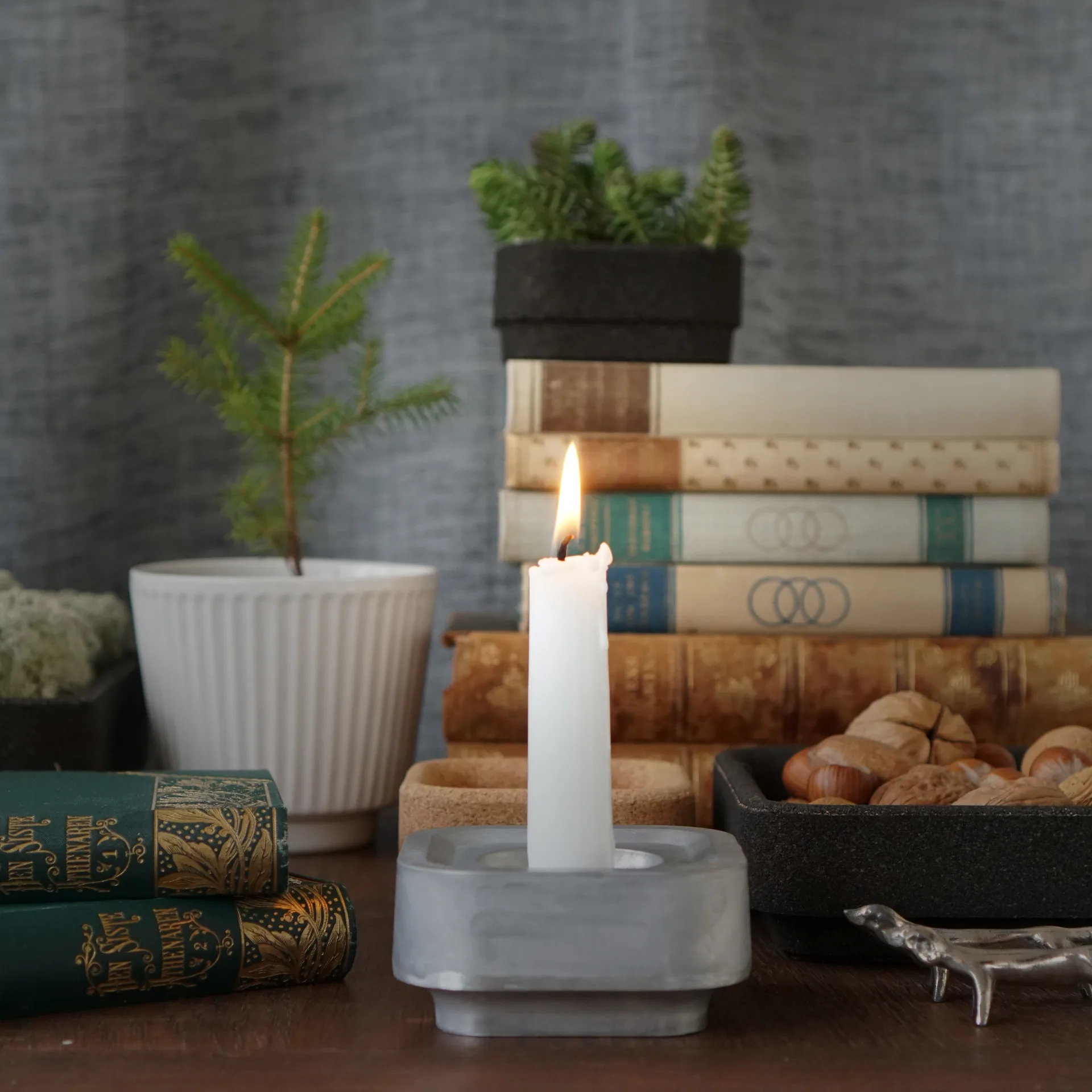 Stumpastaken βάση κεριού Ettan, αλουμίνιο Born In Sweden