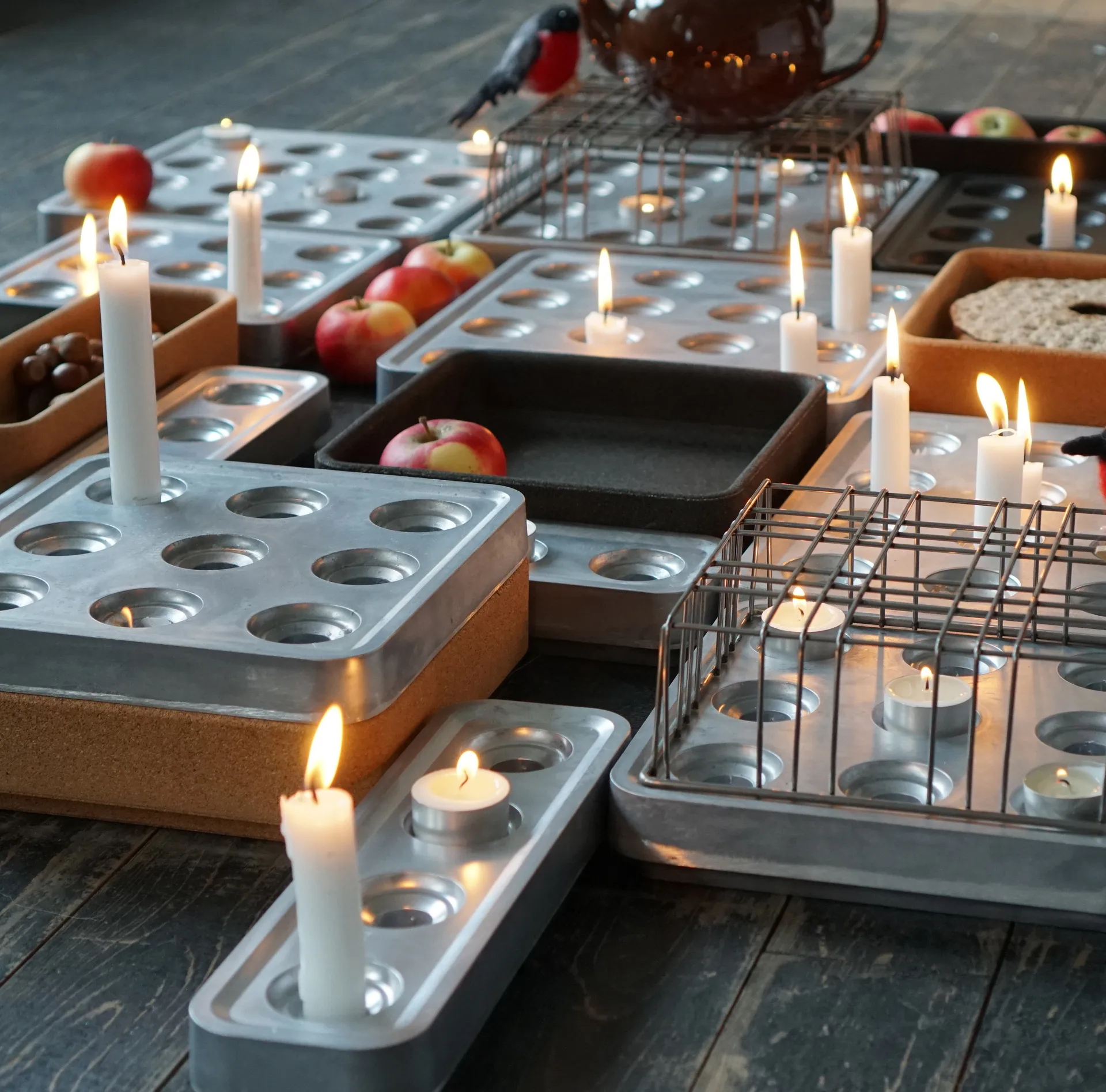 Stumpastaken βάση κεριού, μεγάλο Born In Sweden