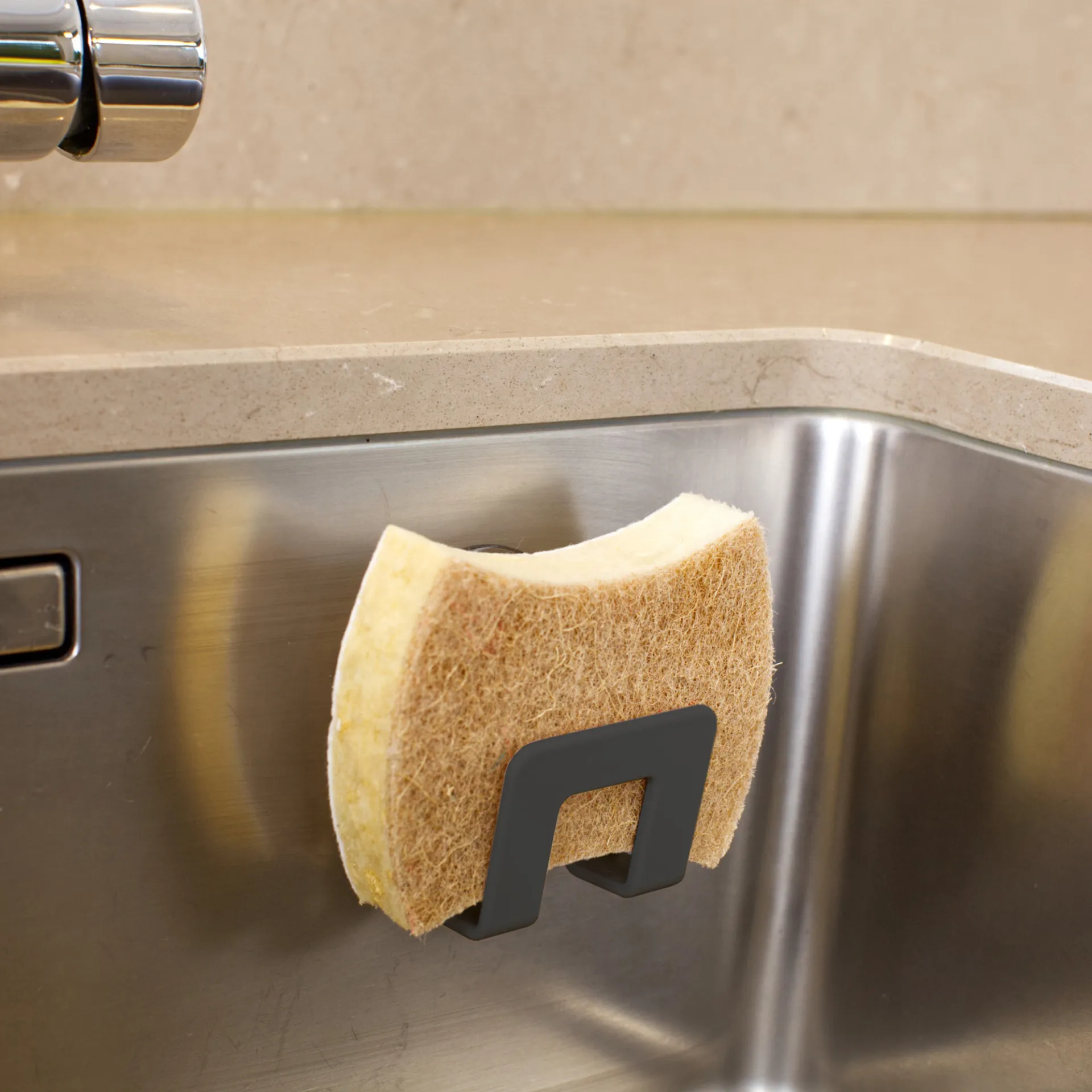 Bosign θήκη για σφουγγάρι πιάτων με βεντούζα., Graphite-grey Bosign