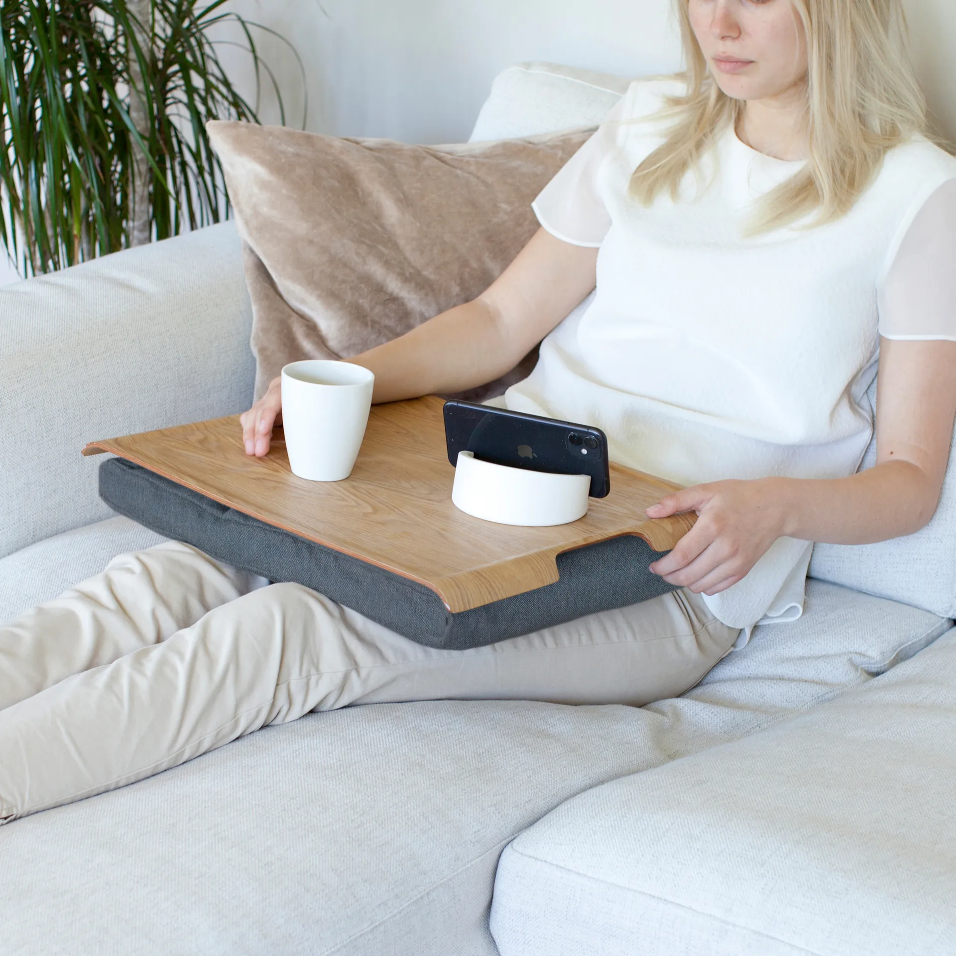 Bosign δίσκος για τα γόνατα, Pilträ-αλάτι & πιπέρι γκρι Bosign