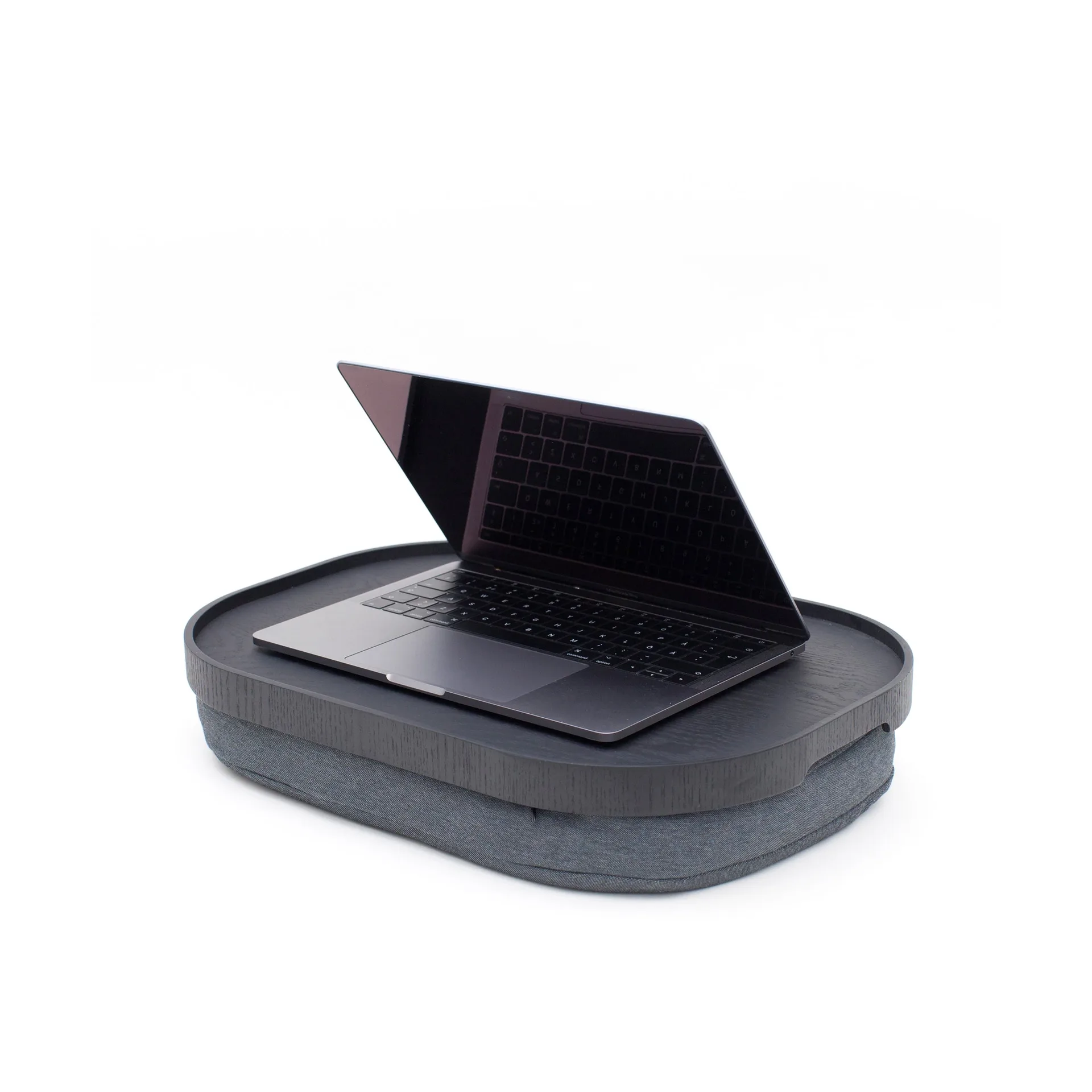 CurveLine™ αντιολισθητικός δίσκος γονάτων 47x34 cm, Μαύρη ιτιά-γκρι Bosign