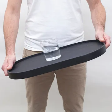 CurveLine™ Δίσκος σερβιρίσματος anti-slip 47x34 cm - Μαύρη ιτιά - Bosign