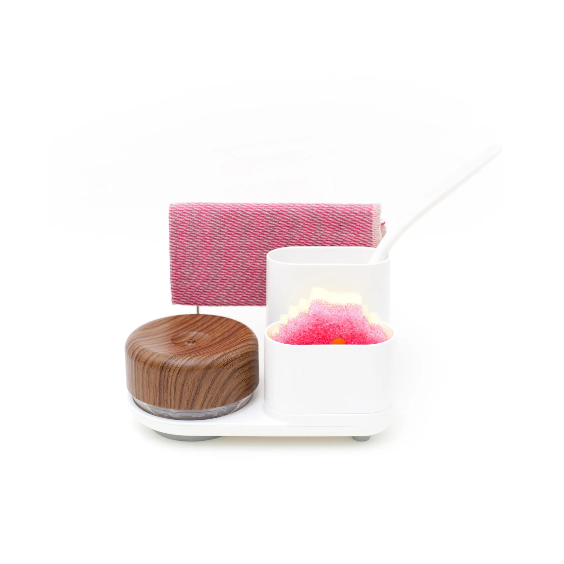 Do-Dish Caddy PLUS αντλία σαπουνιού πιάτων με αποθήκευσ, Σκούρο ξύλο Bosign