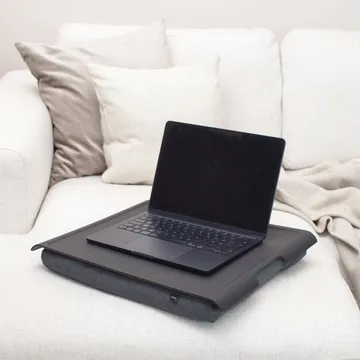 Δίσκος γονάτων Laptray anti-slip 46x38 εκ - Μαύρη ιτιά-γκρι - Bosign