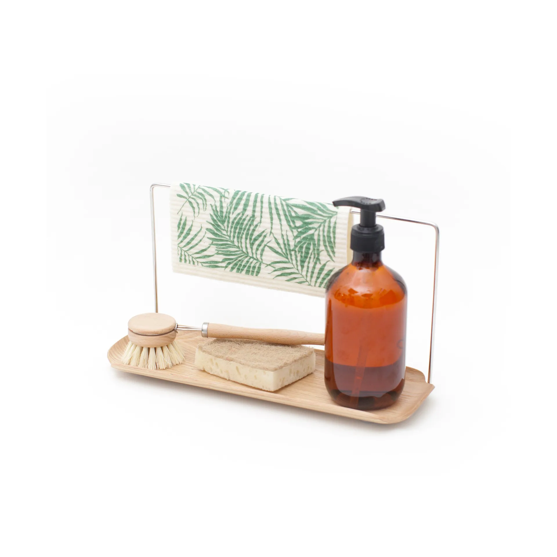 LEAF δίσκος πιάτων με βάση πετσέτας, Pilträ-ανοξείδωτο ατσάλι Bosign