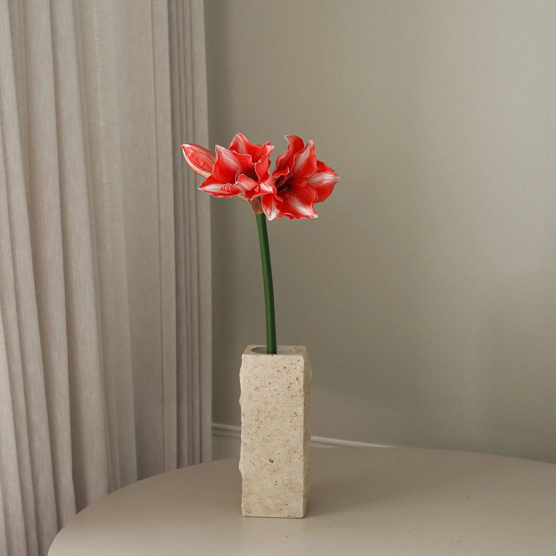 Amaryllis τεχνητό λουλούδι, Σκούρο κόκκινο, 72 εκ. Botané