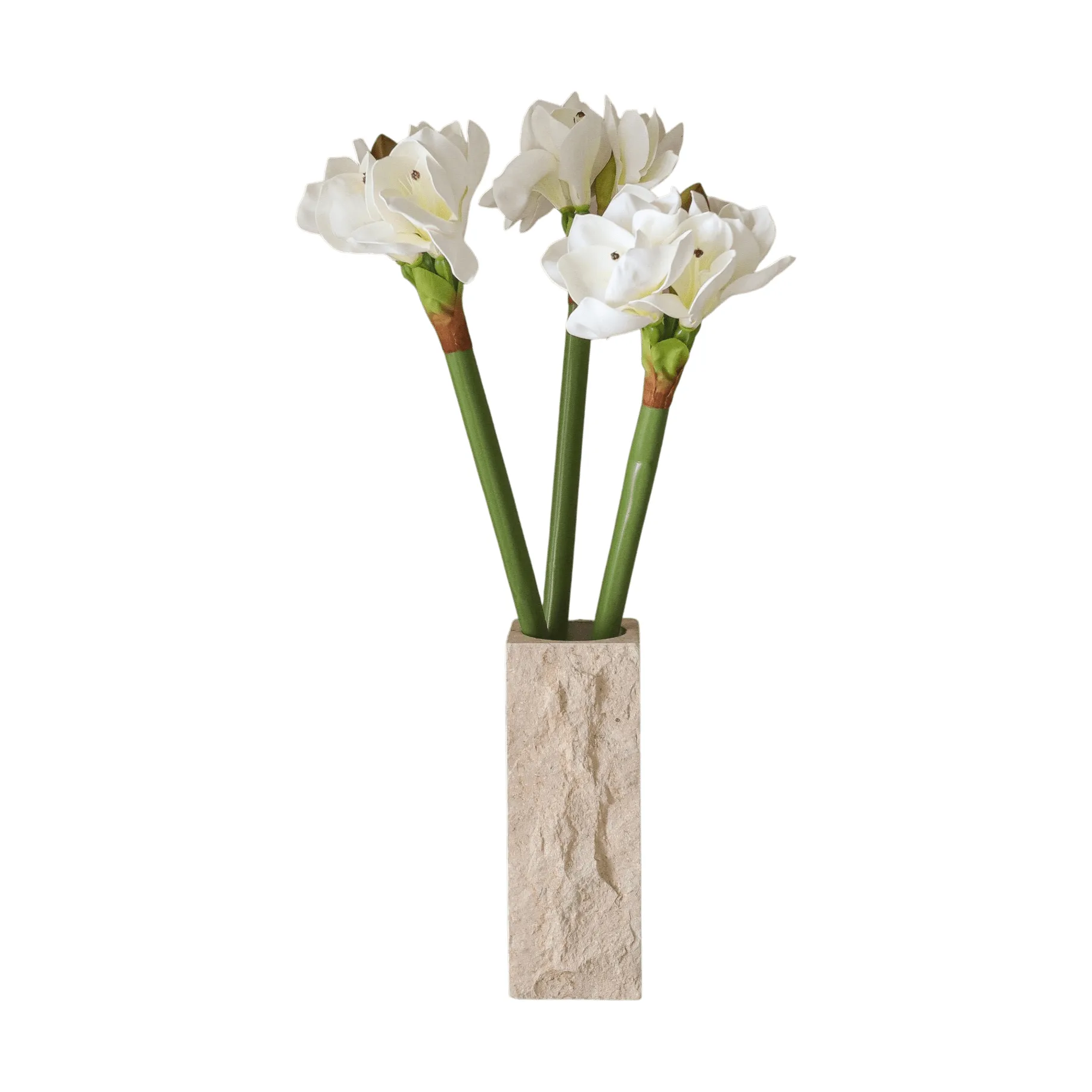 Amaryllis τεχνητή ανθοδέσμη, Λευκό, 73 εκ. Botané