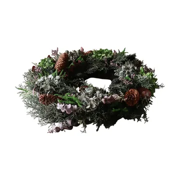 Botanical Forest Wreath στεφάνι λουλουδιών - Ορτανσία-ευκάλυπτος-κλαδιά κωνοφόρων-κουκουνάρια, Ø40 εκ. - Botané