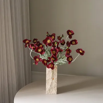 Παπαρούνες τεχνητό μπουκέτο - Burgundy, 56 εκ., 10 τεμ. - Botané