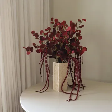 Burgundy veil τεχνητή ανθοδέσμη - Ευκάλυπτος, αμαράντος, 84 εκ. - Botané