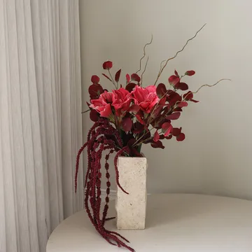 Deep bloom τεχνητή ανθοδέσμη - Αμαρυλλίς, ευκάλυπτος, αμαράνθ, κλαδιά, 120 εκ. - Botané