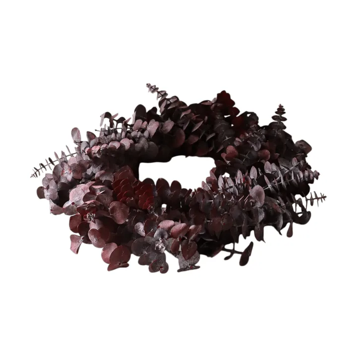 Eucalyptus Wreath στεφάνι - Σκούρο κόκκινο, Ø40 εκ. - Botané