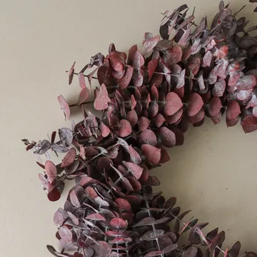 Eucalyptus Wreath στεφάνι - Σκούρο κόκκινο, Ø40 εκ. - Botané