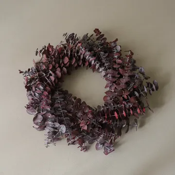 Eucalyptus Wreath στεφάνι - Σκούρο κόκκινο, Ø40 εκ. - Botané