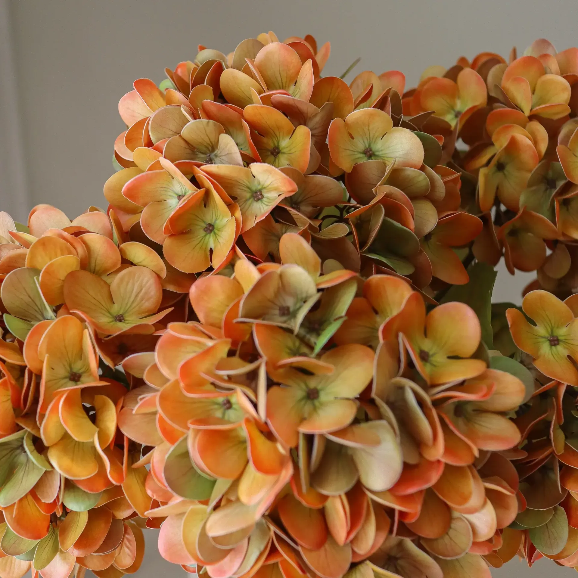 Hortensia τεχνητό μπουκέτο, Πορτοκαλί, 60 εκ., 6 τεμ. Botané