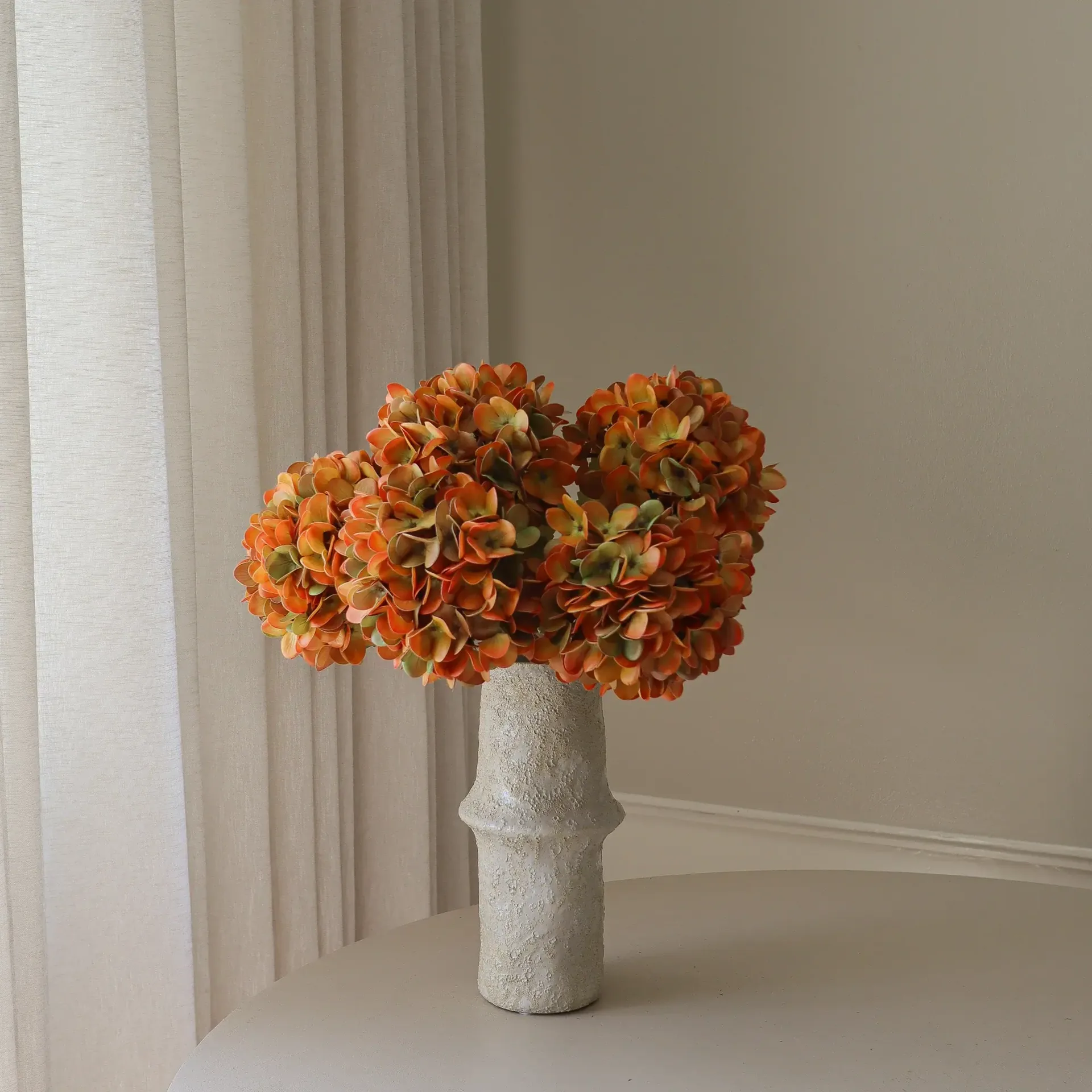Hortensia τεχνητό μπουκέτο, Πορτοκαλί, 60 εκ., 6 τεμ. Botané