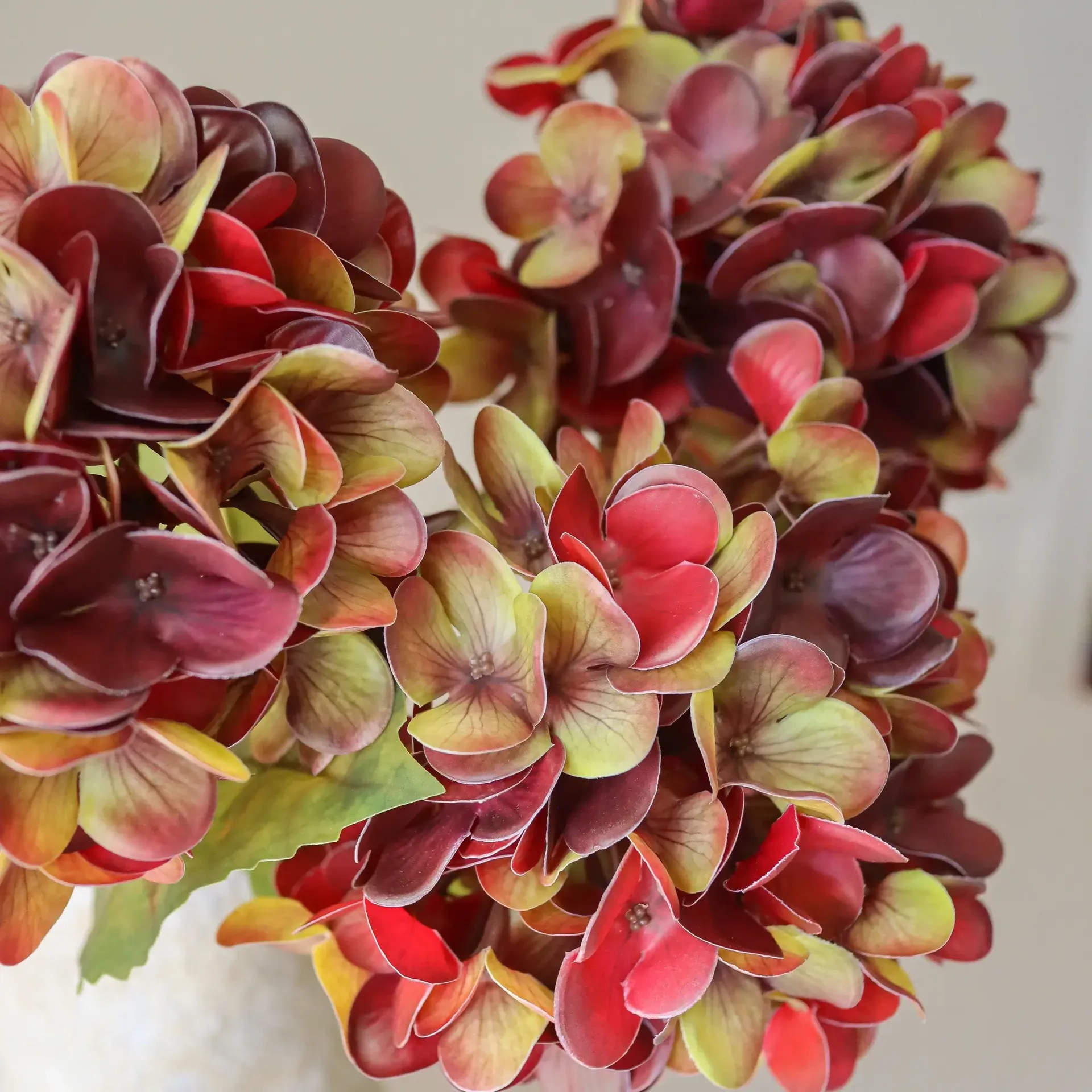 Hortensia τεχνητό μπουκέτο, Σκούρο μπορντό, 60 εκ., 6 τμχ. Botané