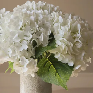 Hortensia τεχνητό μπουκέτο - Λευκό, 7 τεμάχια - Botané