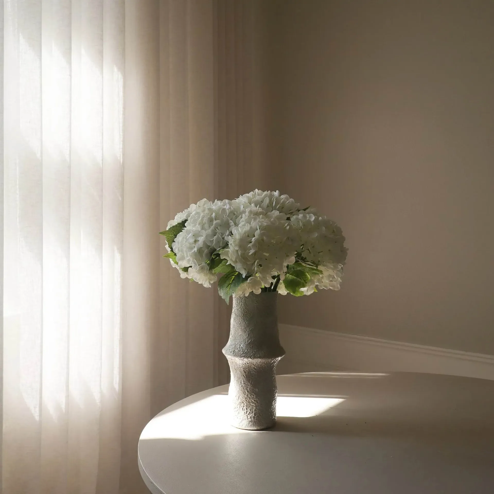 Hortensia τεχνητό μπουκέτο, Λευκό, 7 τεμάχια Botané