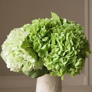Hortensia τεχνητό μπουκέτο - Πράσινο, 7 τεμάχια - Botané