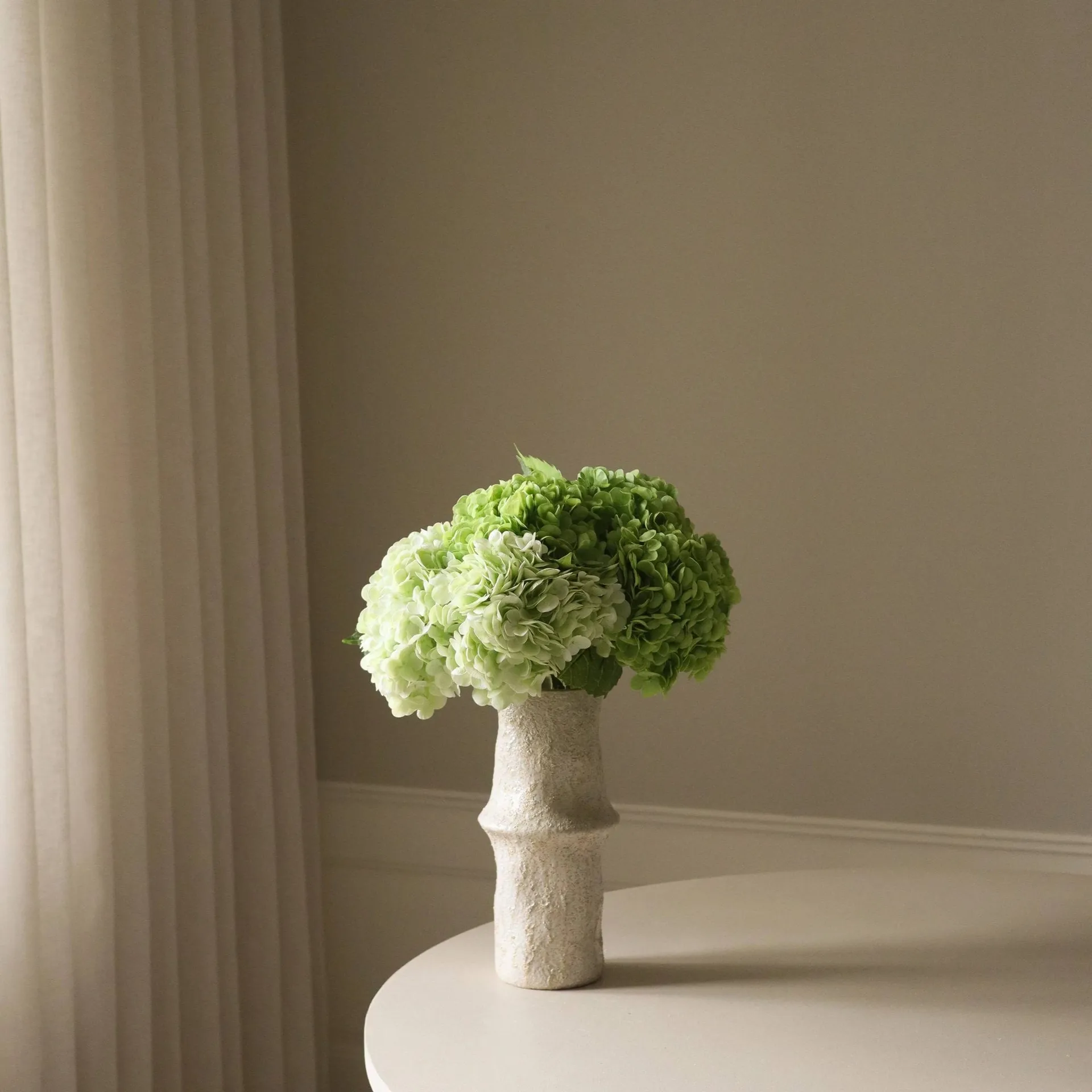 Hortensia τεχνητό μπουκέτο, Πράσινο, 7 τεμάχια Botané