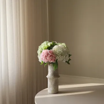 Hortensia τεχνητό μπουκέτο - Ροζ-λευκό-πράσινο, 7 τεμάχια - Botané