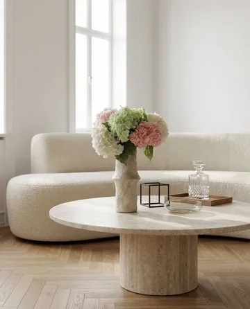 Hortensia τεχνητό μπουκέτο - Ροζ-λευκό-πράσινο, 7 τεμάχια - Botané