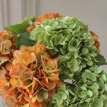 Hortensia τεχνητό μπουκέτο - Copper, 60 εκ., 7 τεμ. - Botané