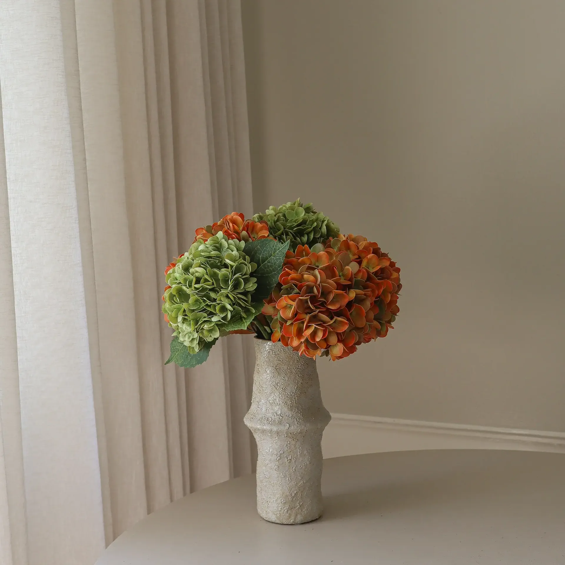 Hortensia τεχνητό μπουκέτο, Copper, 60 εκ., 7 τεμ. Botané