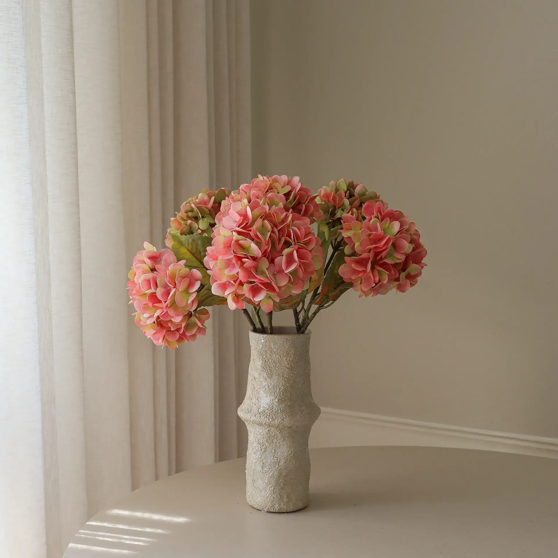 Hortensia τεχνητό μπουκέτο, Soft pink, 60 εκ., 5 τεμ. Botané