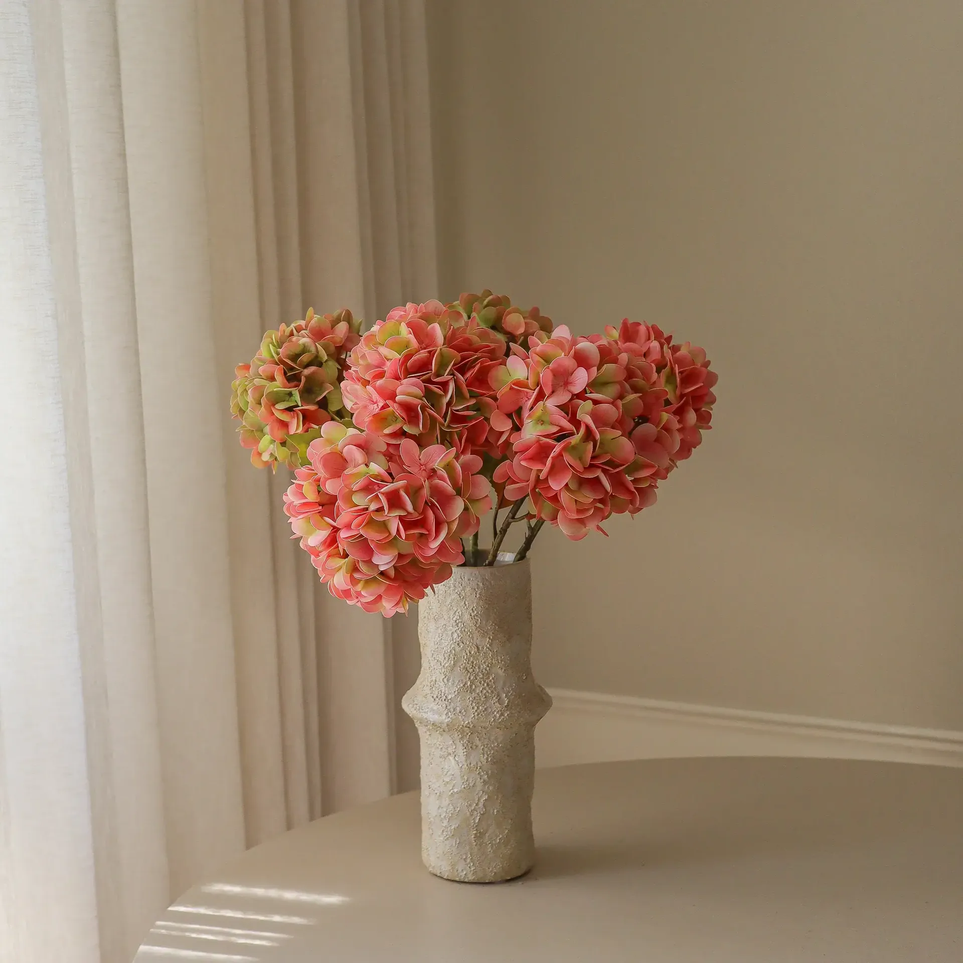 Hortensia τεχνητό μπουκέτο, Soft pink, 60 εκ., 5 τεμ. Botané