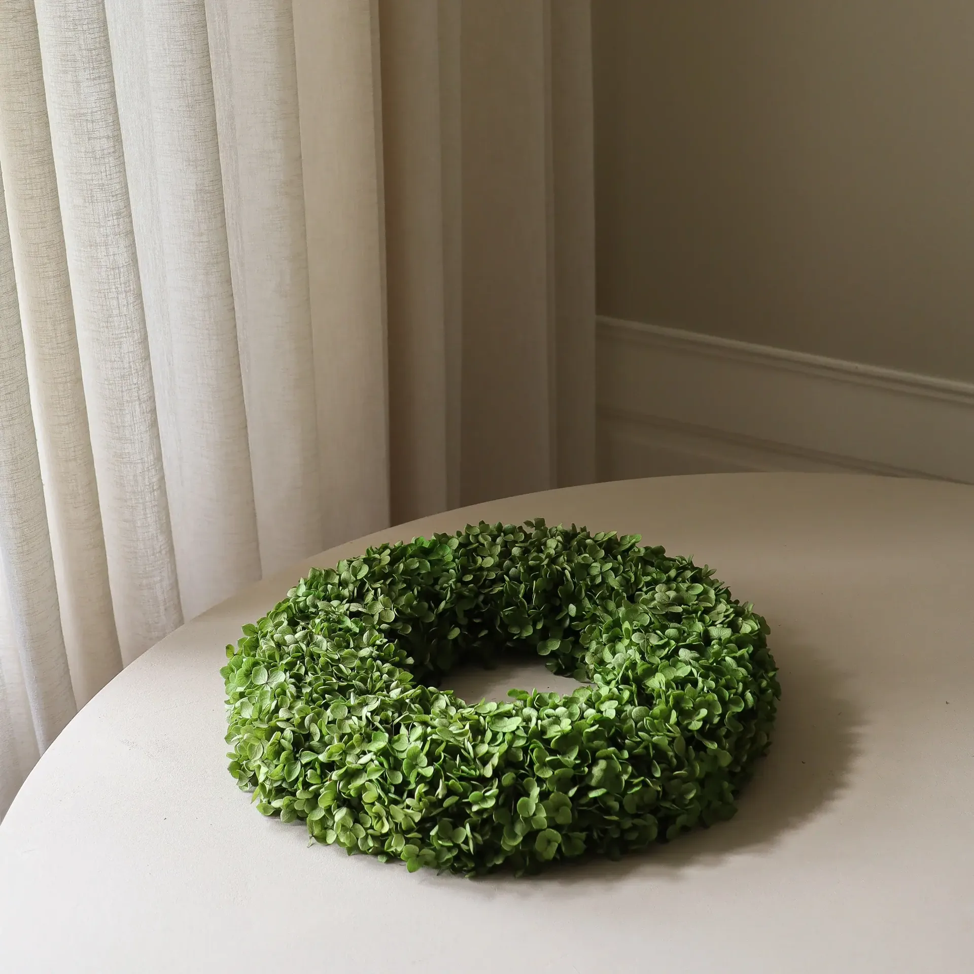 Hortensia Wreath στεφάνι λουλουδιών, Πράσινο, Ø40 εκ. Botané