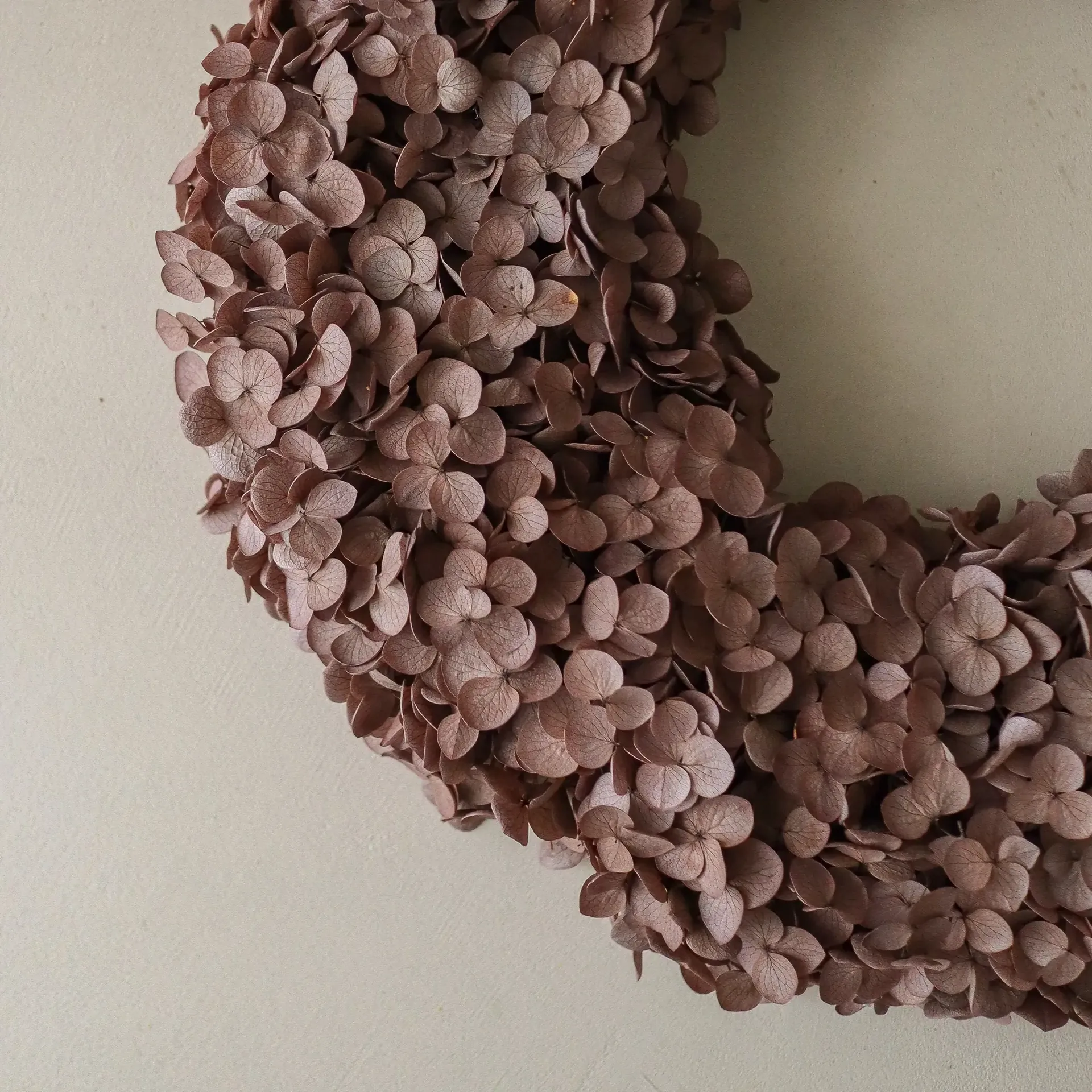 Hortensia Wreath στεφάνι λουλουδιών, Brown, 40 εκ. Botané