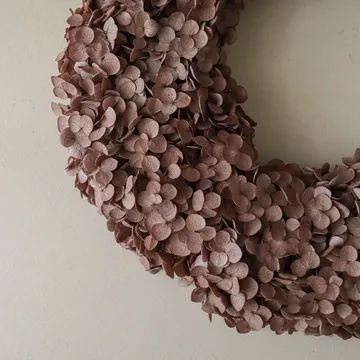Hortensia Wreath στεφάνι λουλουδιών - Brown, 40 εκ. - Botané