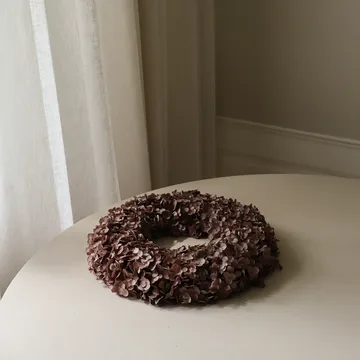 Hortensia Wreath στεφάνι λουλουδιών - Brown, 40 εκ. - Botané