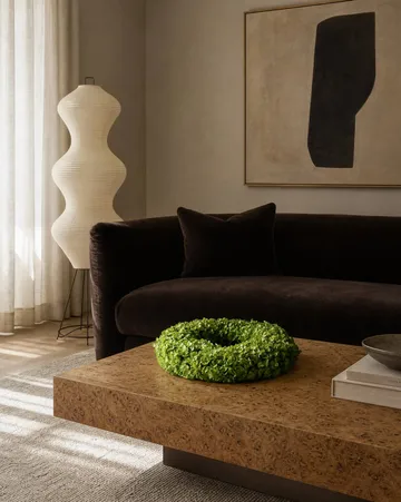 Hortensia Wreath στεφάνι λουλουδιών - Light green, Ø40 εκ. - Botané