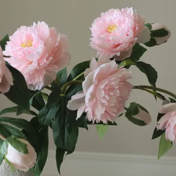 Παιώνιες τεχνητό μπουκέτο - Medium, ροζ 5 τεμάχια - Botané