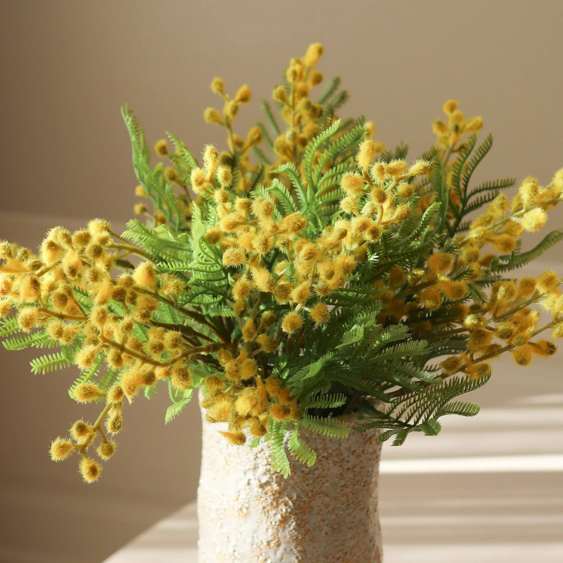 Mimosa τεχνητό μπουκέτο, Mini, κίτρινο 10 τεμάχια Botané
