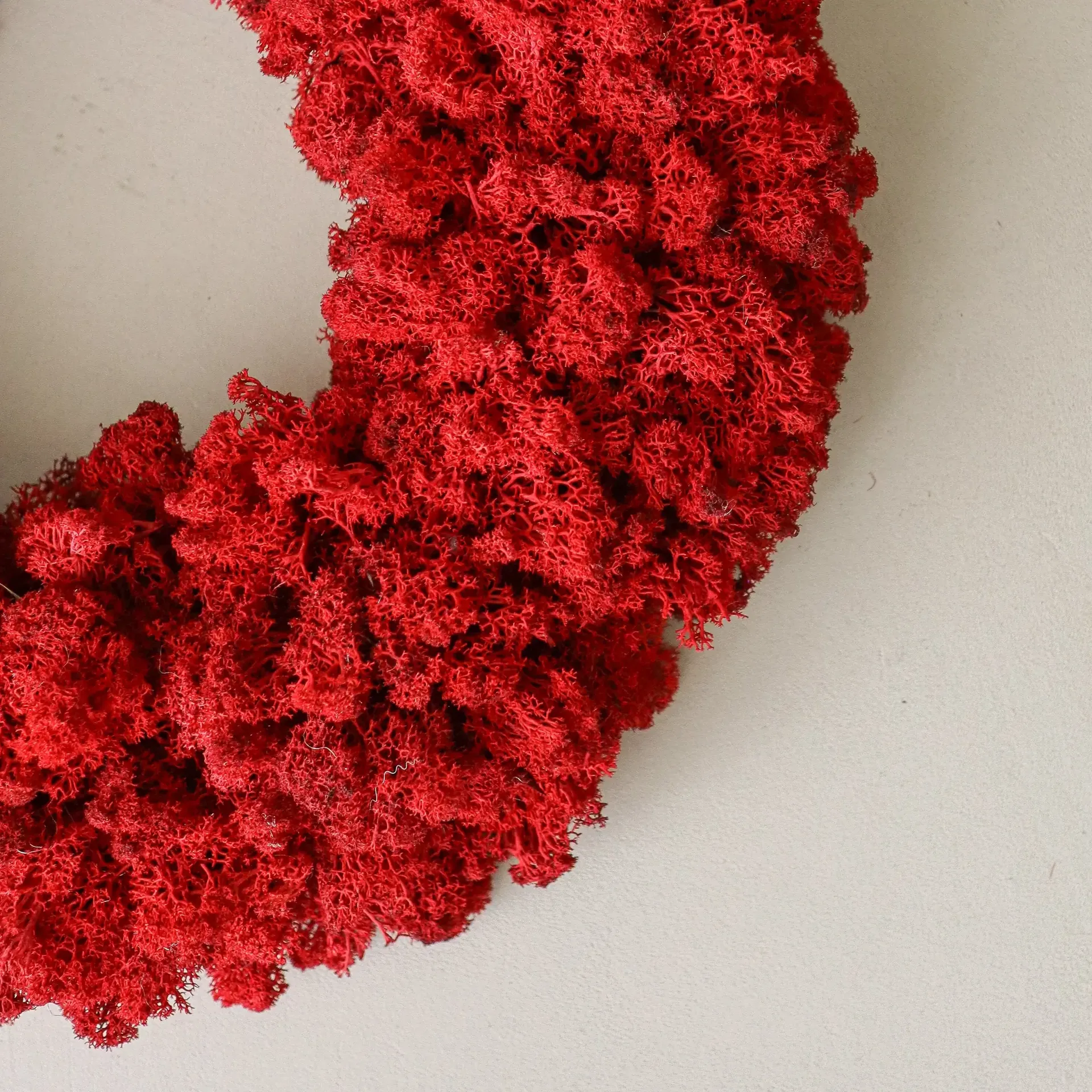 Moss Wreath στεφάνι με βρύα, Red, Ø40 εκ. Botané