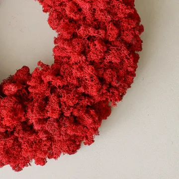Moss Wreath στεφάνι με βρύα - Red, Ø40 εκ. - Botané