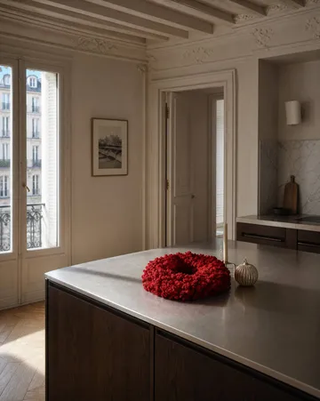 Moss Wreath στεφάνι με βρύα - Red, Ø40 εκ. - Botané