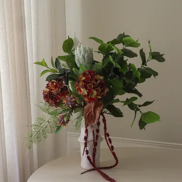 Noir Botanica τεχνητή ανθοδέσμη - Ορτανσία-κάλλα-ανθούριο 112 εκ., 15 τμχ. - Botané
